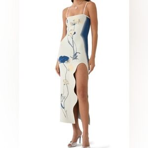 PH5 White Cream One Shoulder Sheath Dress